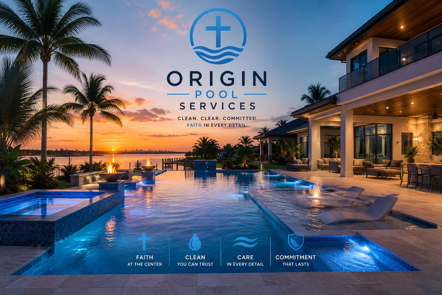 Origin Pool Services — Clean. Clear. Committed. Faith in Every Detail.